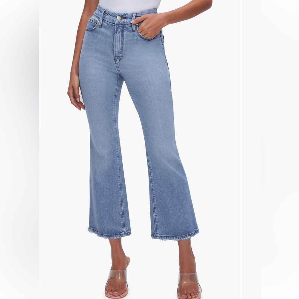 Good American Good Legs Crop Mini Bootcut Jeans